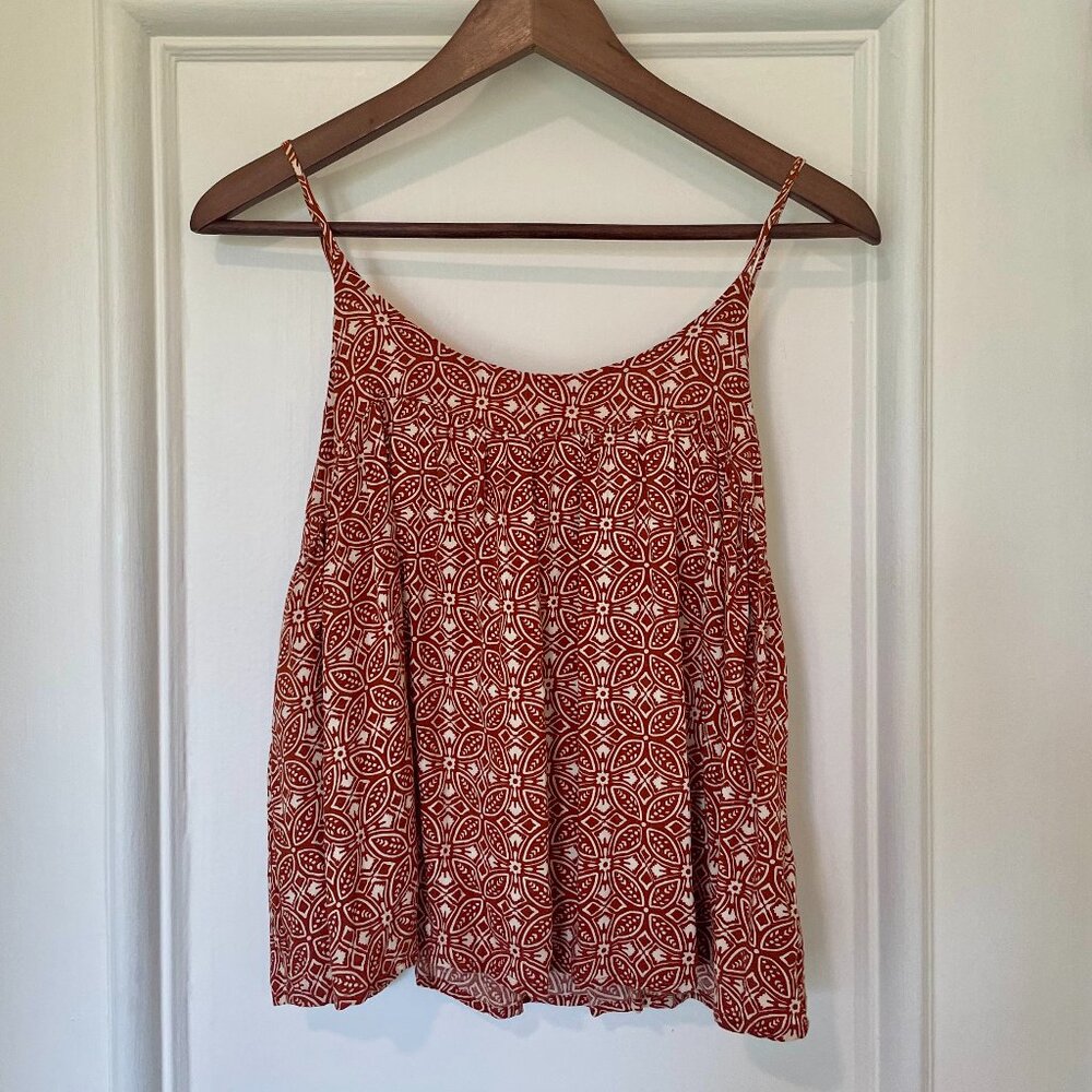Bila77 Flowy Cropped Burnt Orange Tank Top - Picture 4 of 10
